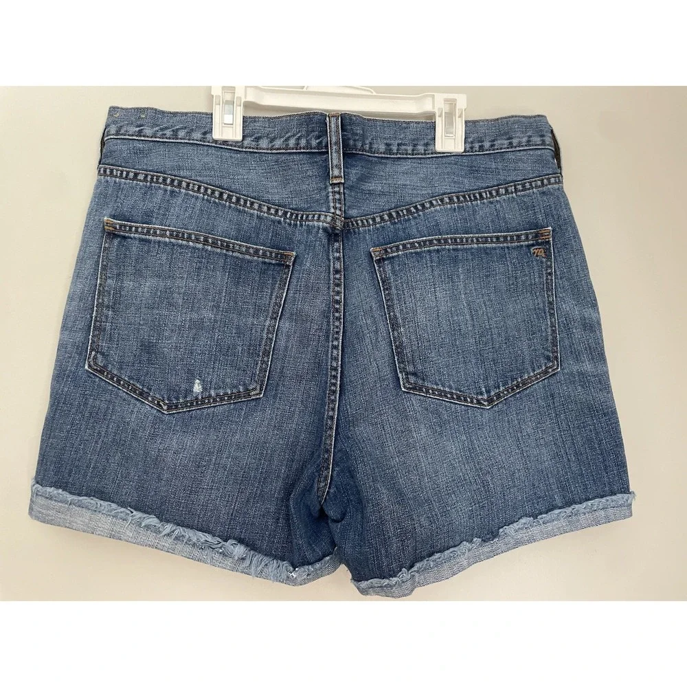 Madewell Women 31 Cut-Off Denim Shorts‎ 4 inch Mid Rise Medium Wash Cotton